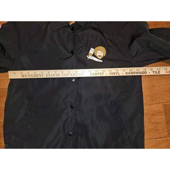 RipNdip Jacket Satin Bob Ross Rain Windbreaker Size Small - Picture 13 of 14
